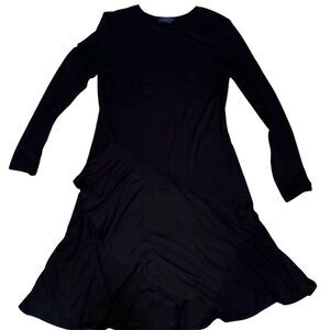 VGUC Rachel Rachel Roy Women's XL Black Ruffled Knee Length Dress